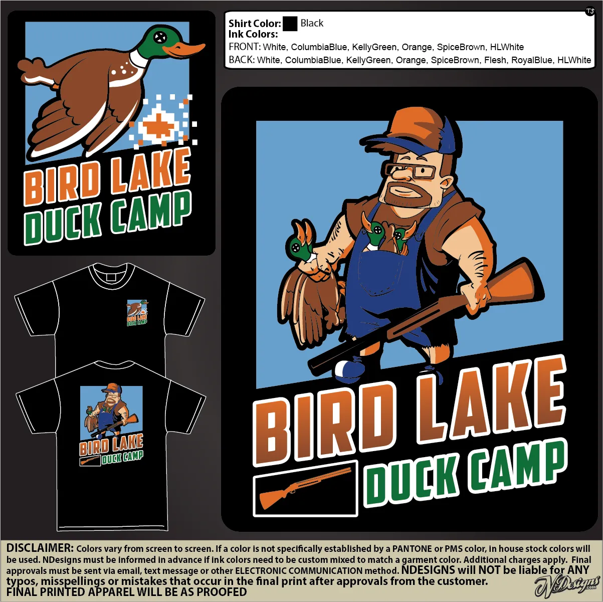 "Bird Lake Duck Camp" T-Shirts