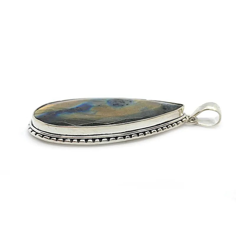 Shalee Labradorite Teardrop Boho Pendant