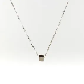 Silver Box Necklace