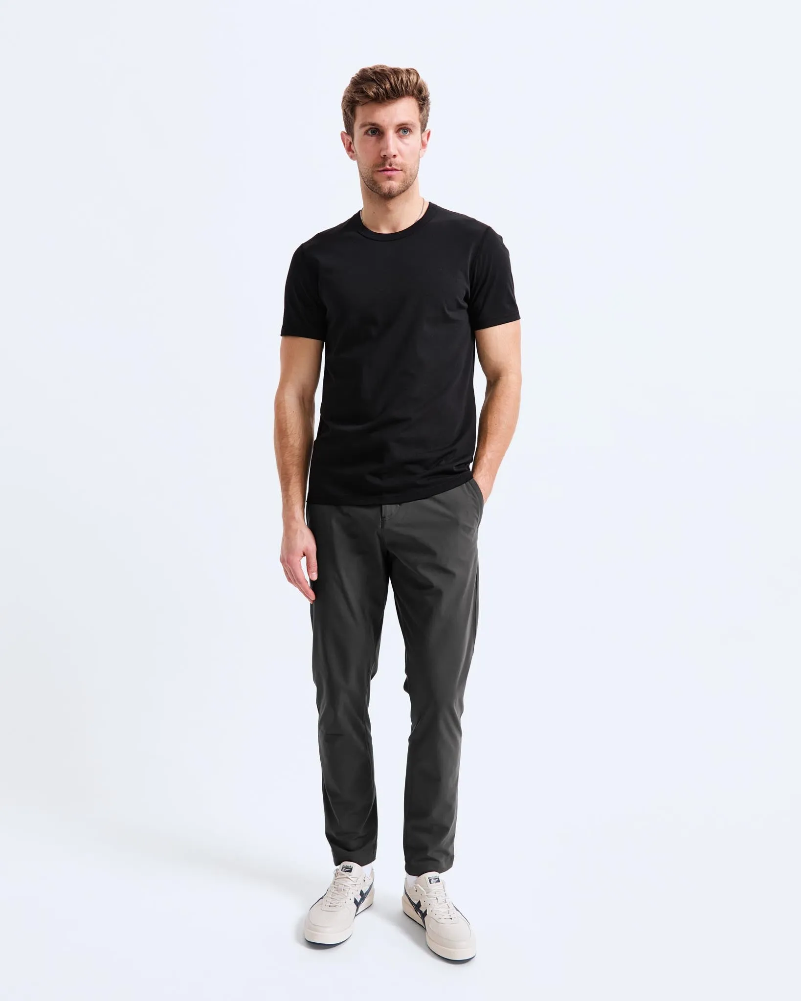 Stretch Warp Knit Slim Coach's Pant