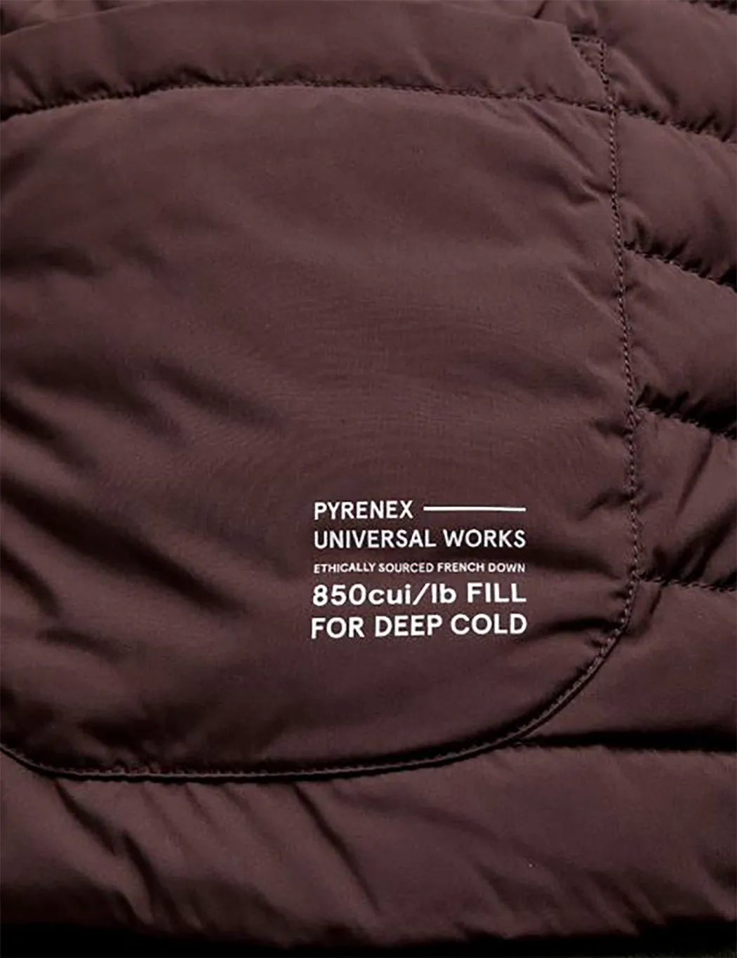 Universal Works x Pyrenex Down Overshirt - Seal Brown