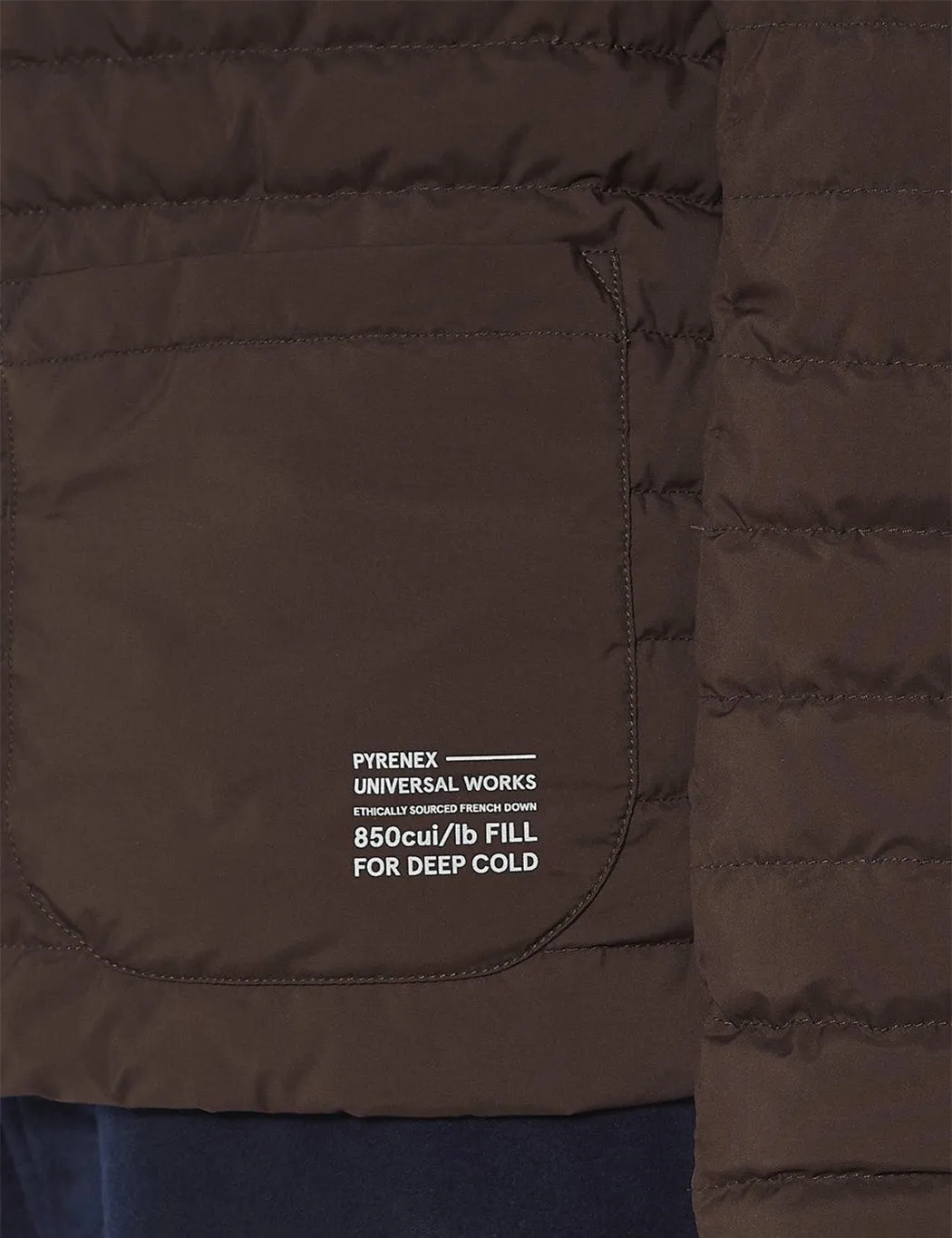 Universal Works x Pyrenex Down Overshirt - Seal Brown