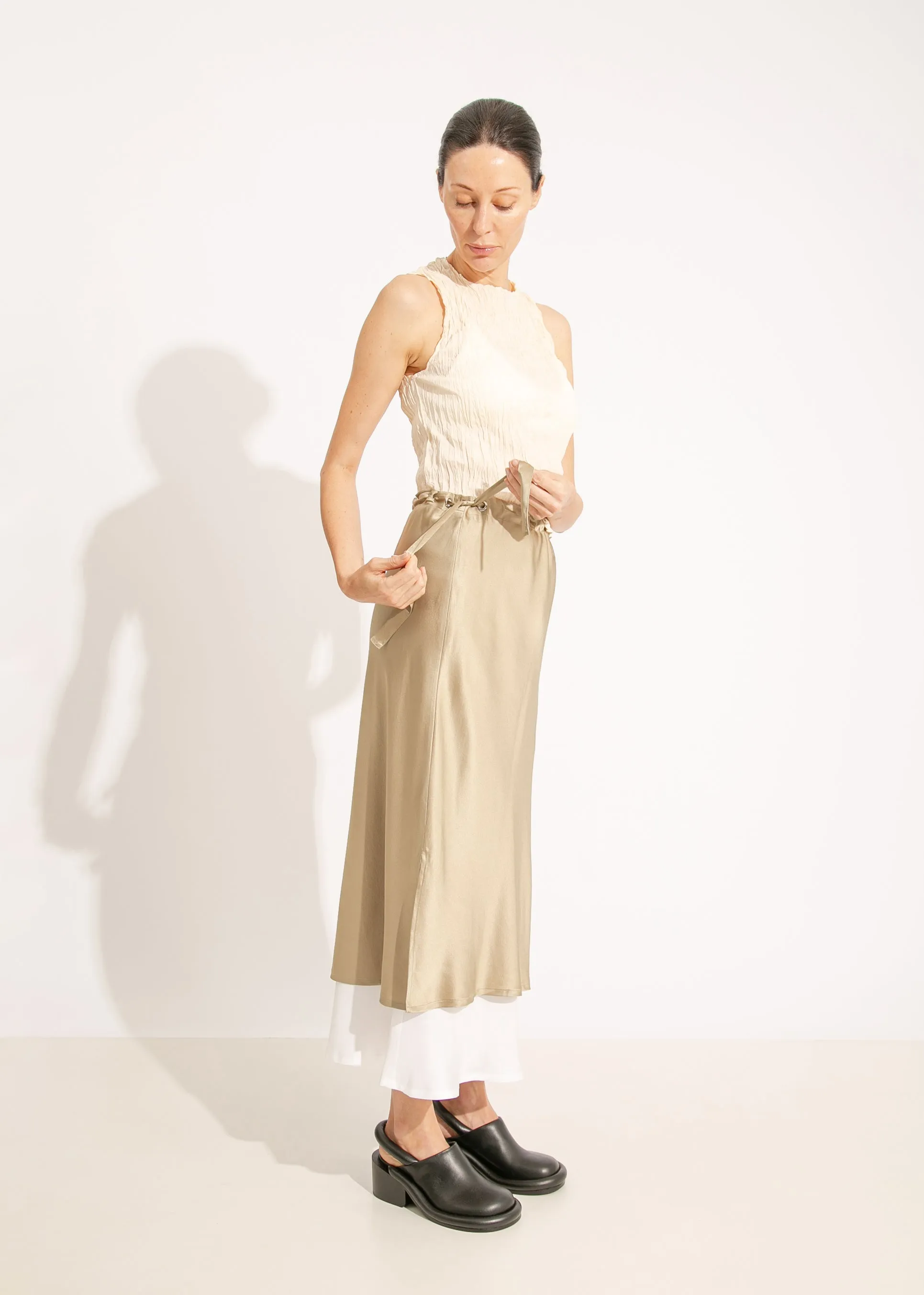 W24 | DAKOTA SKIRT / SAGE-WHITE