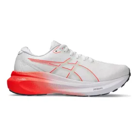 Women's Asics GEL-Kayano 30, White/Sunrise Red, 9.5 B Medium