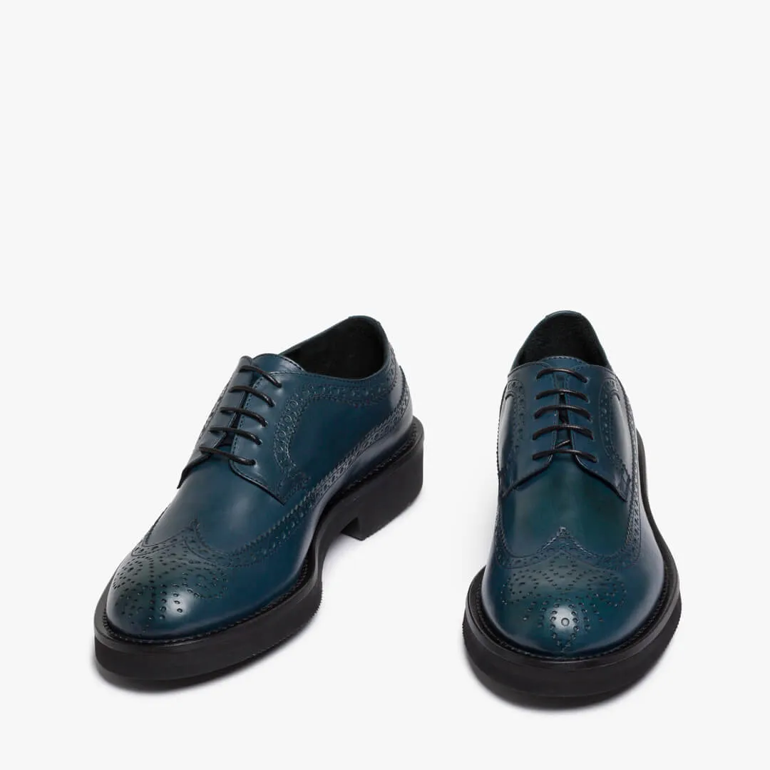 Women's leather derby brogue