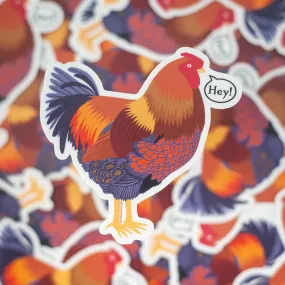 Wyandotte chicken sticker, backyard chicken coop gift, fancy chicken sticker