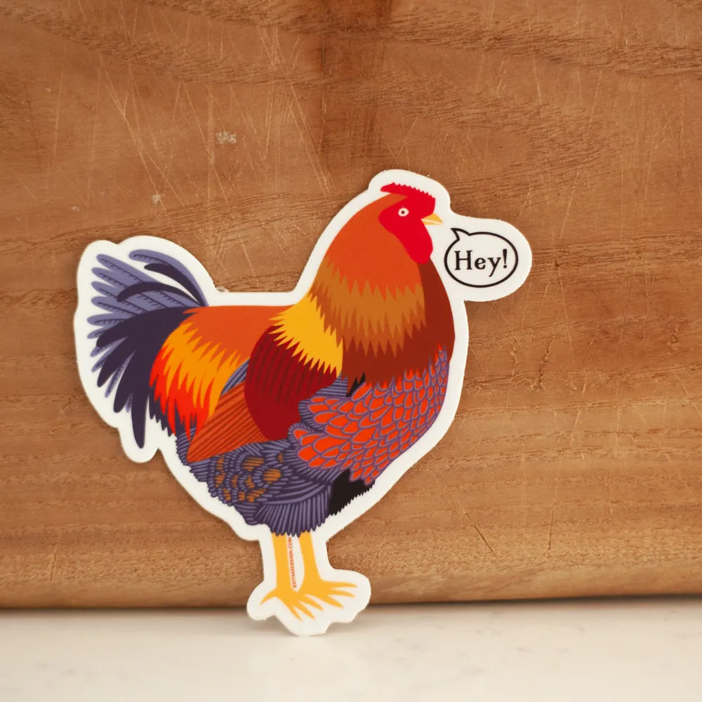 Wyandotte chicken sticker, backyard chicken coop gift, fancy chicken sticker