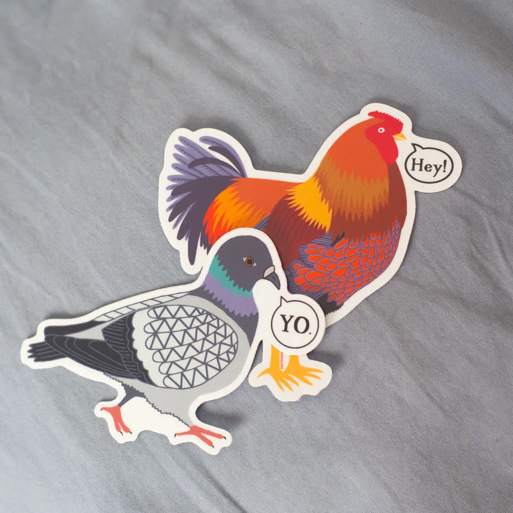 Wyandotte chicken sticker, backyard chicken coop gift, fancy chicken sticker